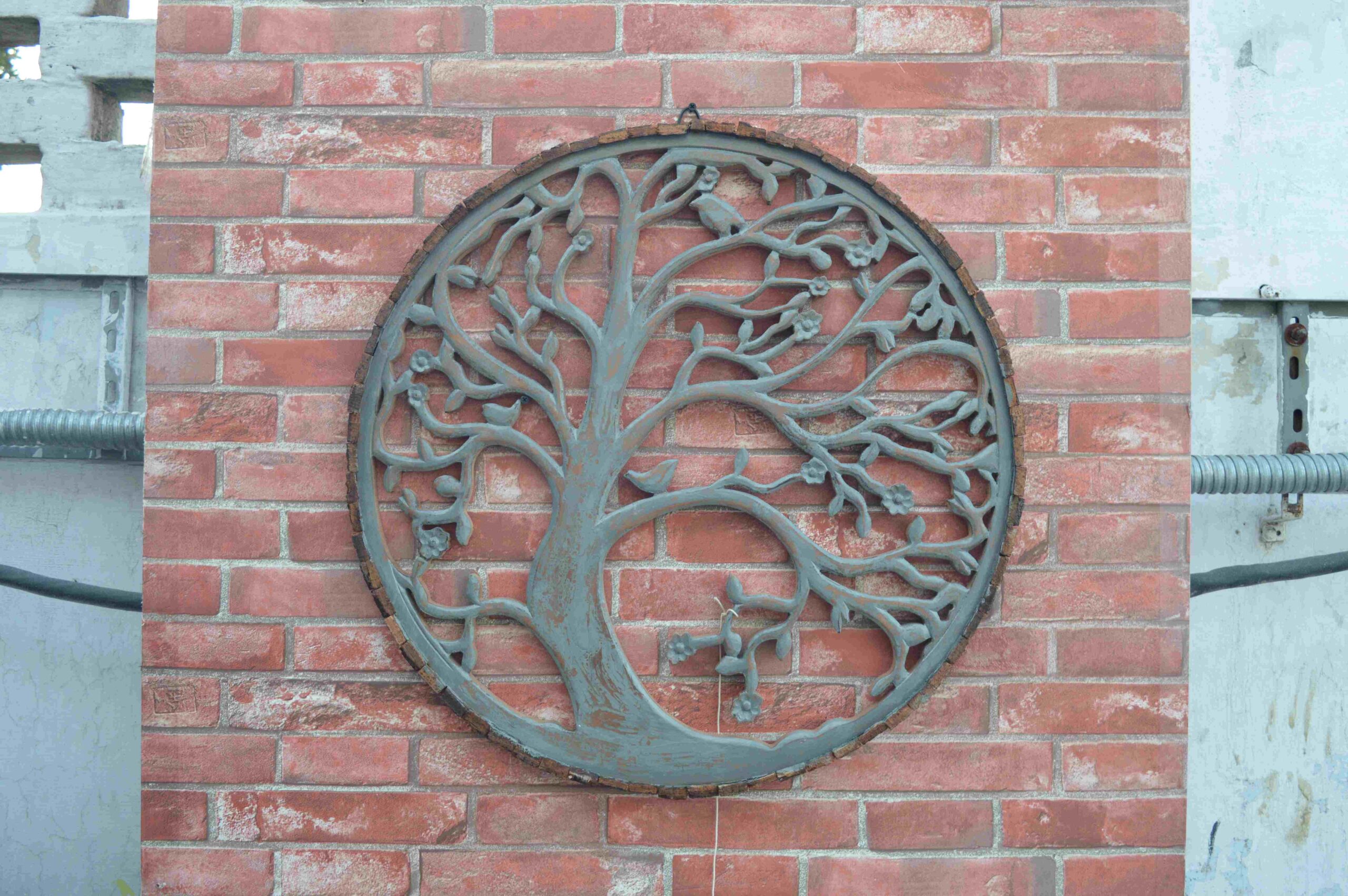 Round Tree of Life Wall Art With Handcrafted Metal Wall Hanging