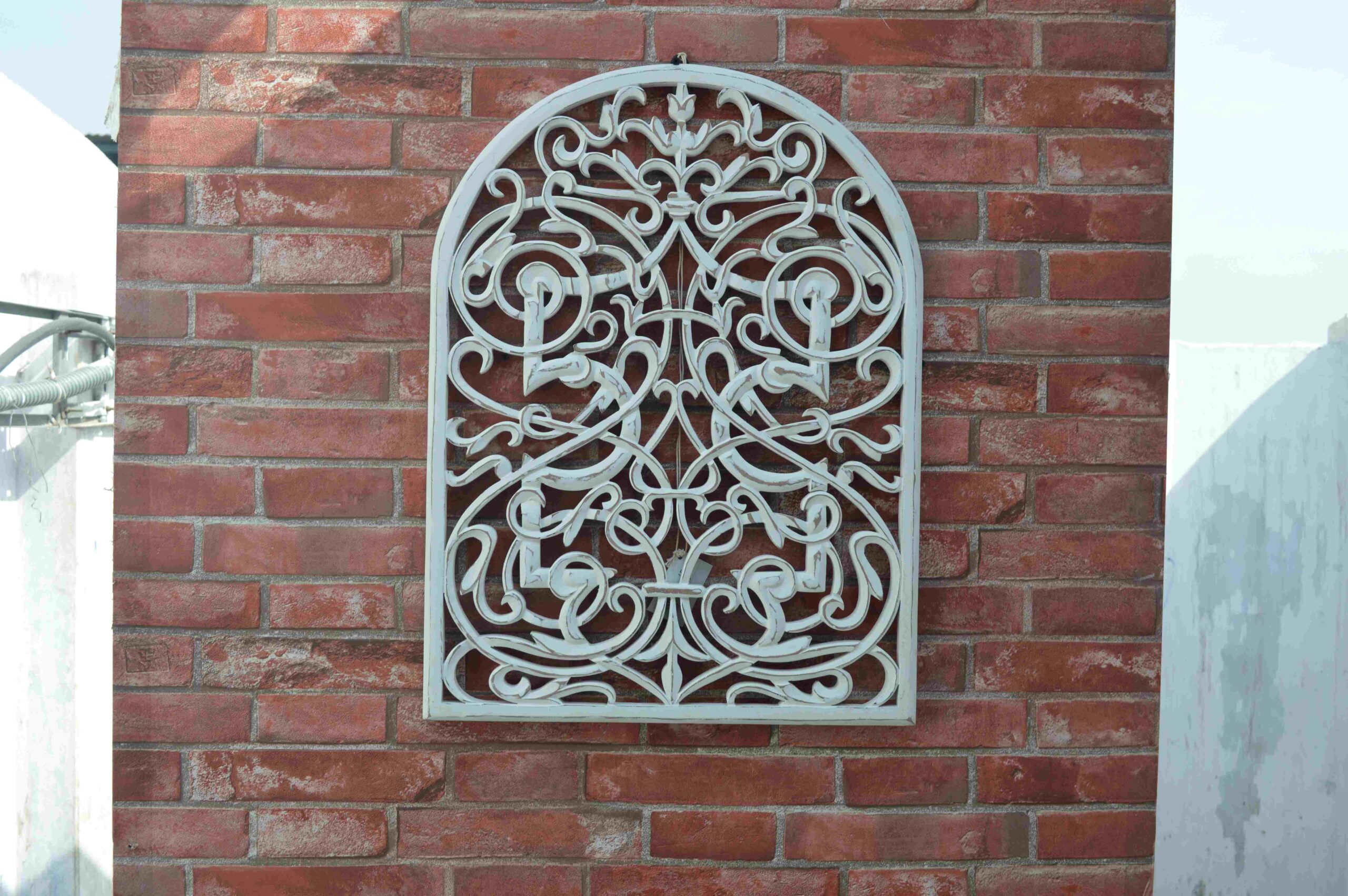Hand Crafted White Wooden Wall Hanging