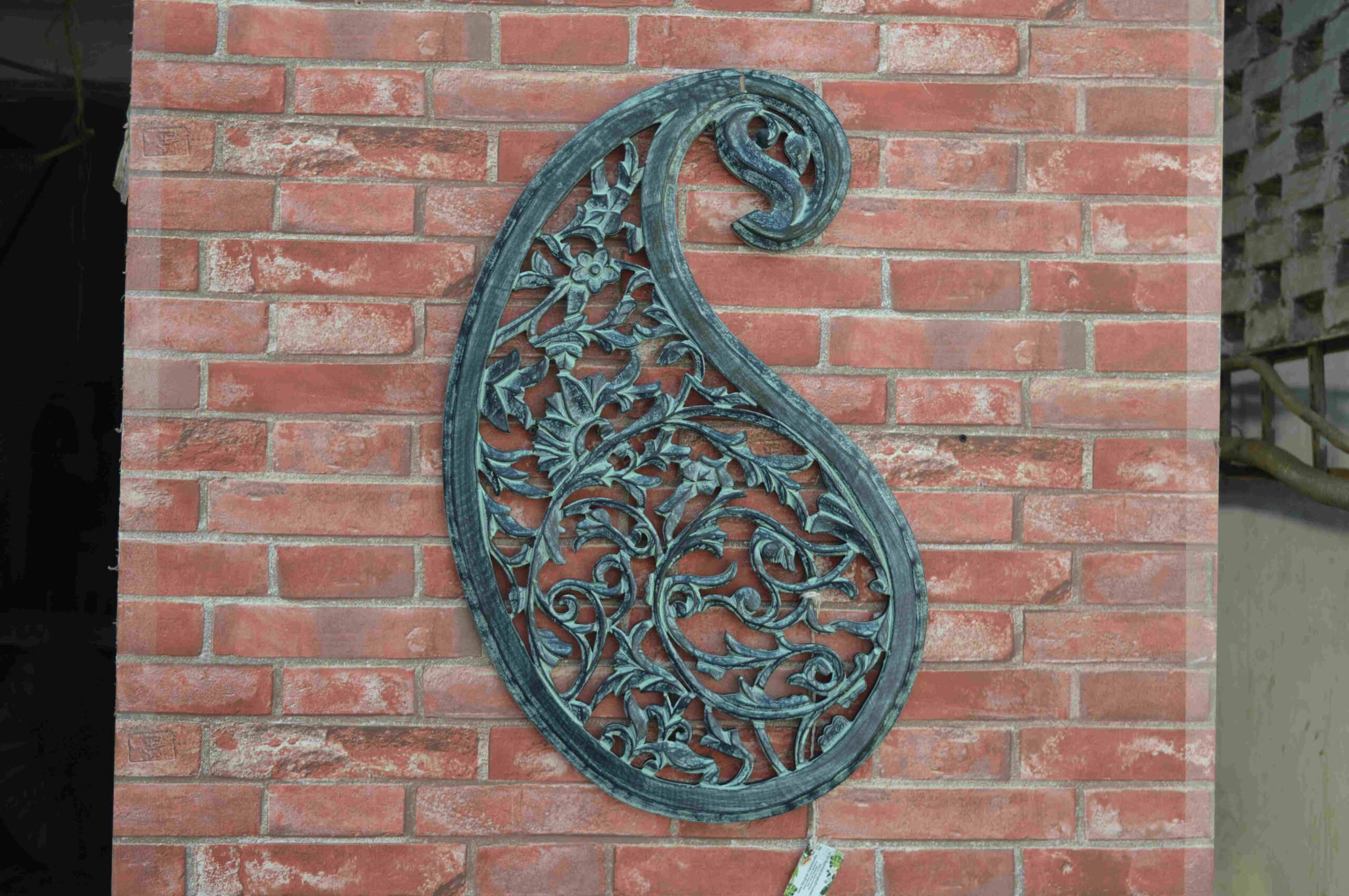 Handcrafted Paisley Wooden Wall Hanging