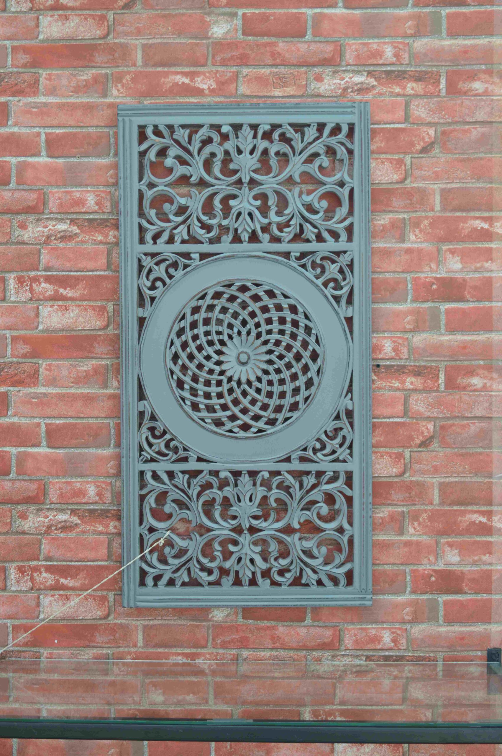 Handcrafted Ornamental Wall Panel with Circular Mandala Design
