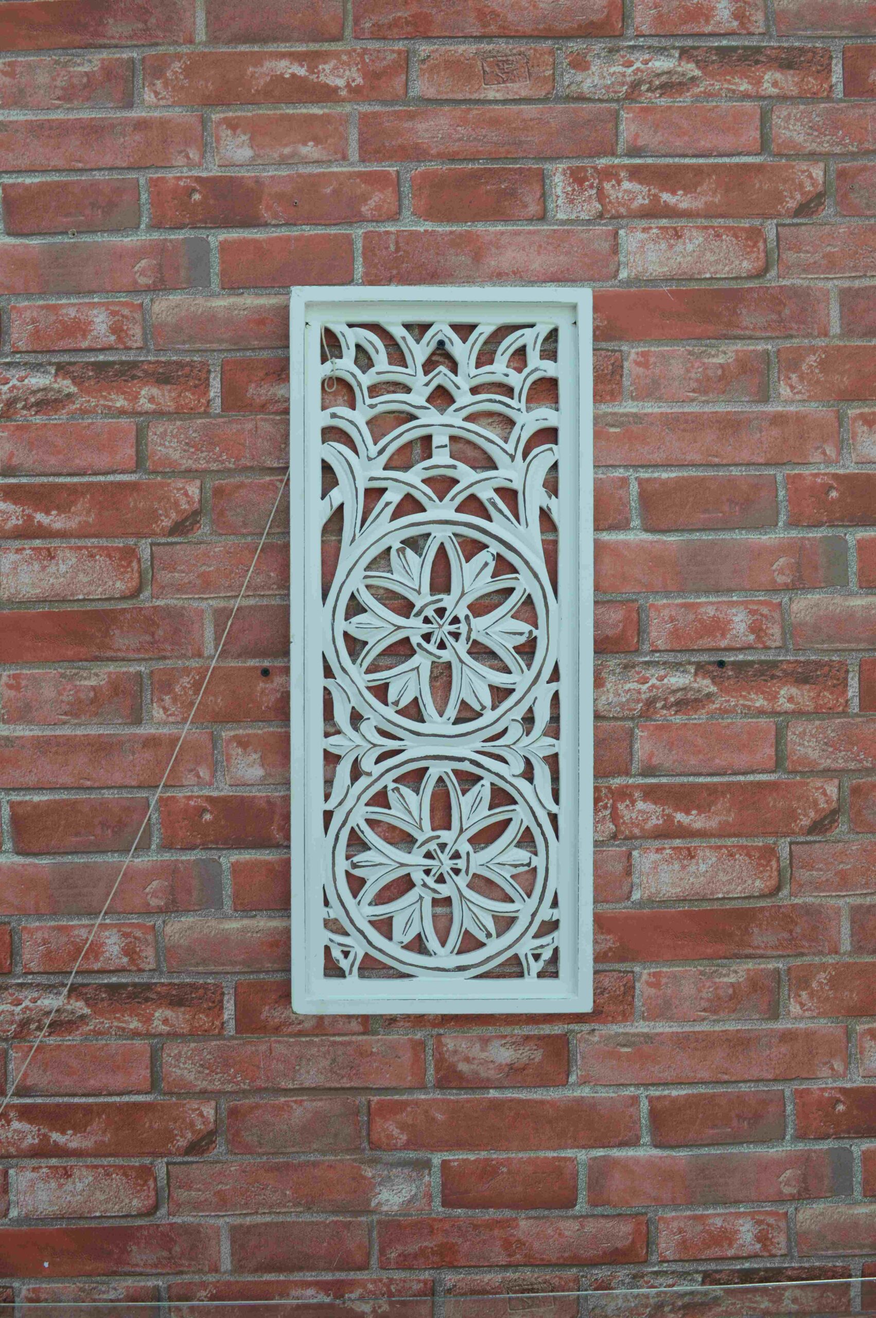 Decorative Rectangular Wall Panel with Floral & Geometric Design