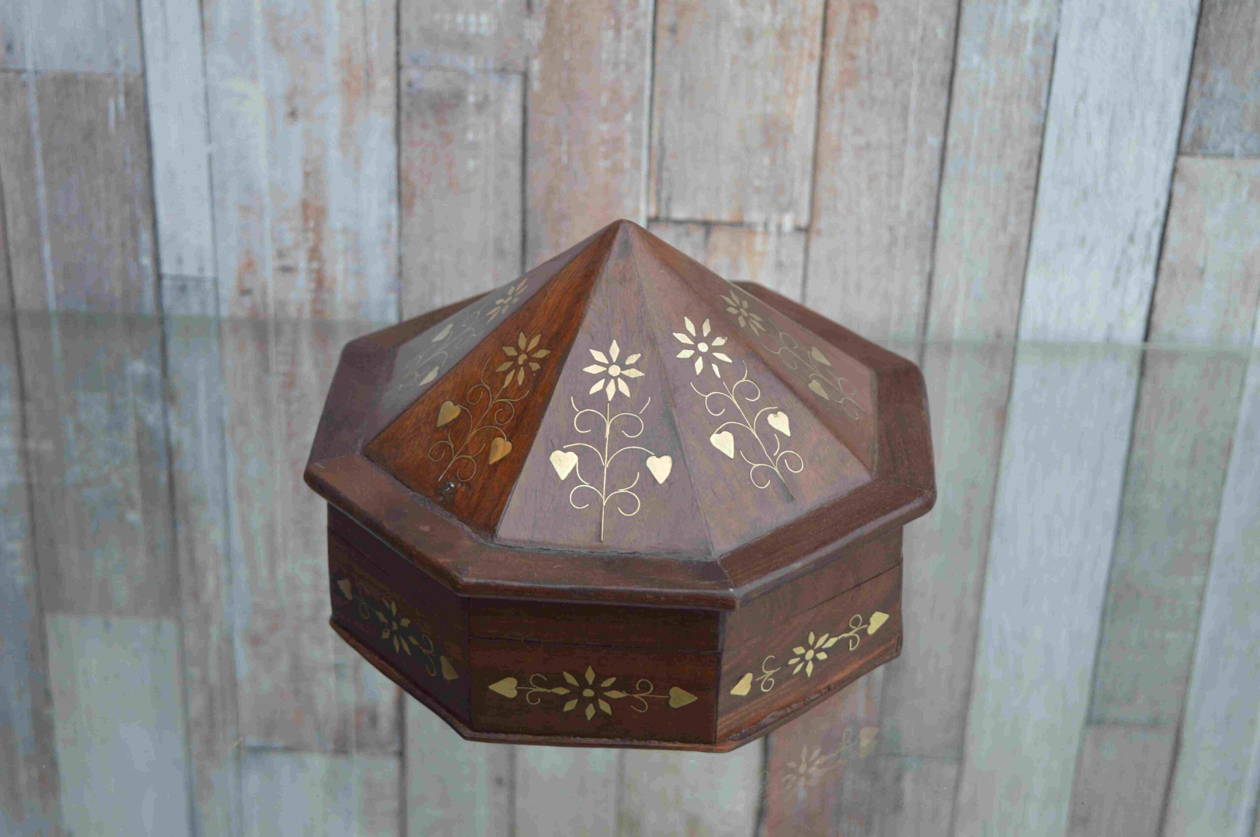 Handcrafted Wooden Octagonal Decorative Box