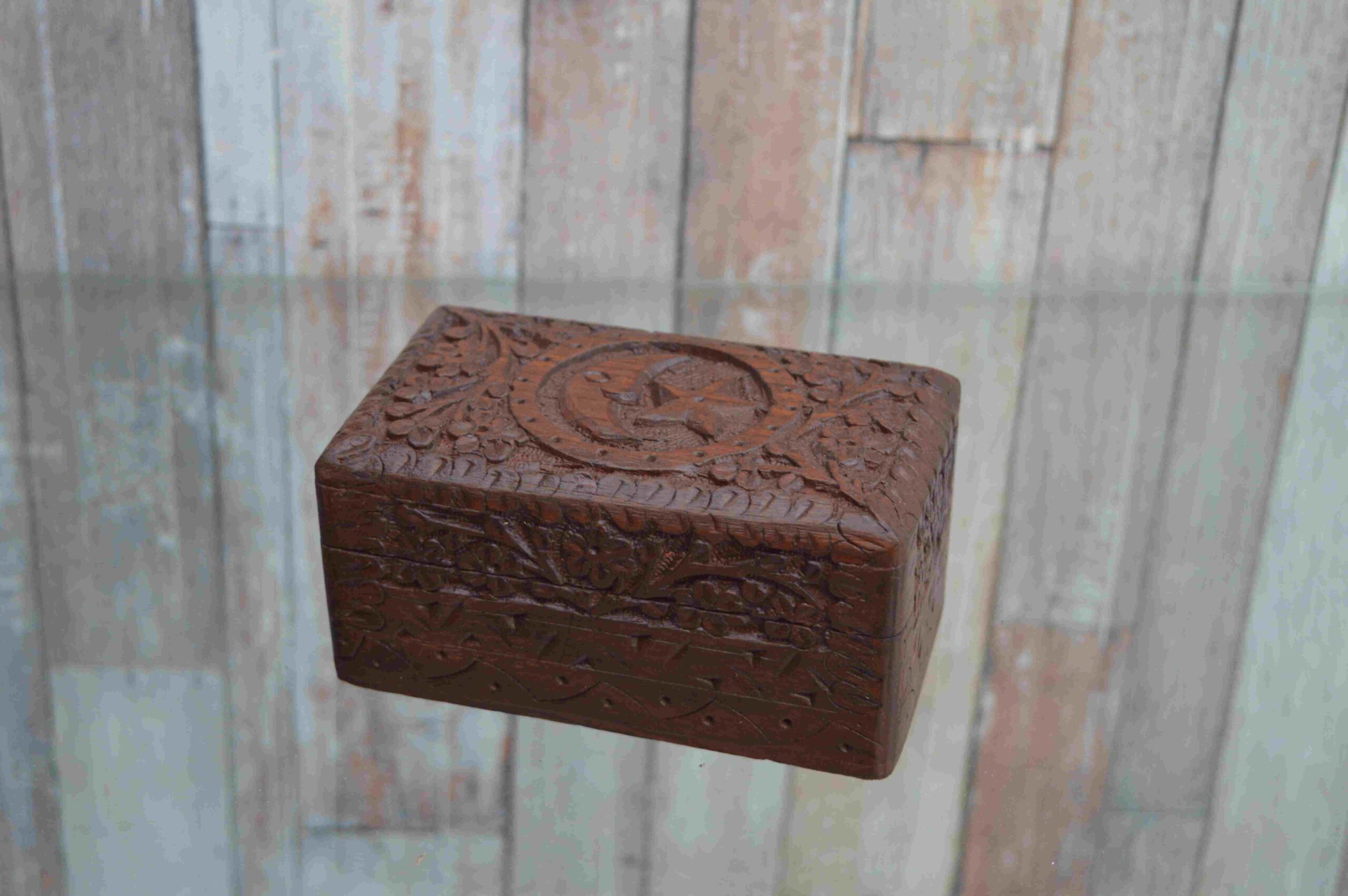 Handcrafted Wooden Rectangular Jewellery Box