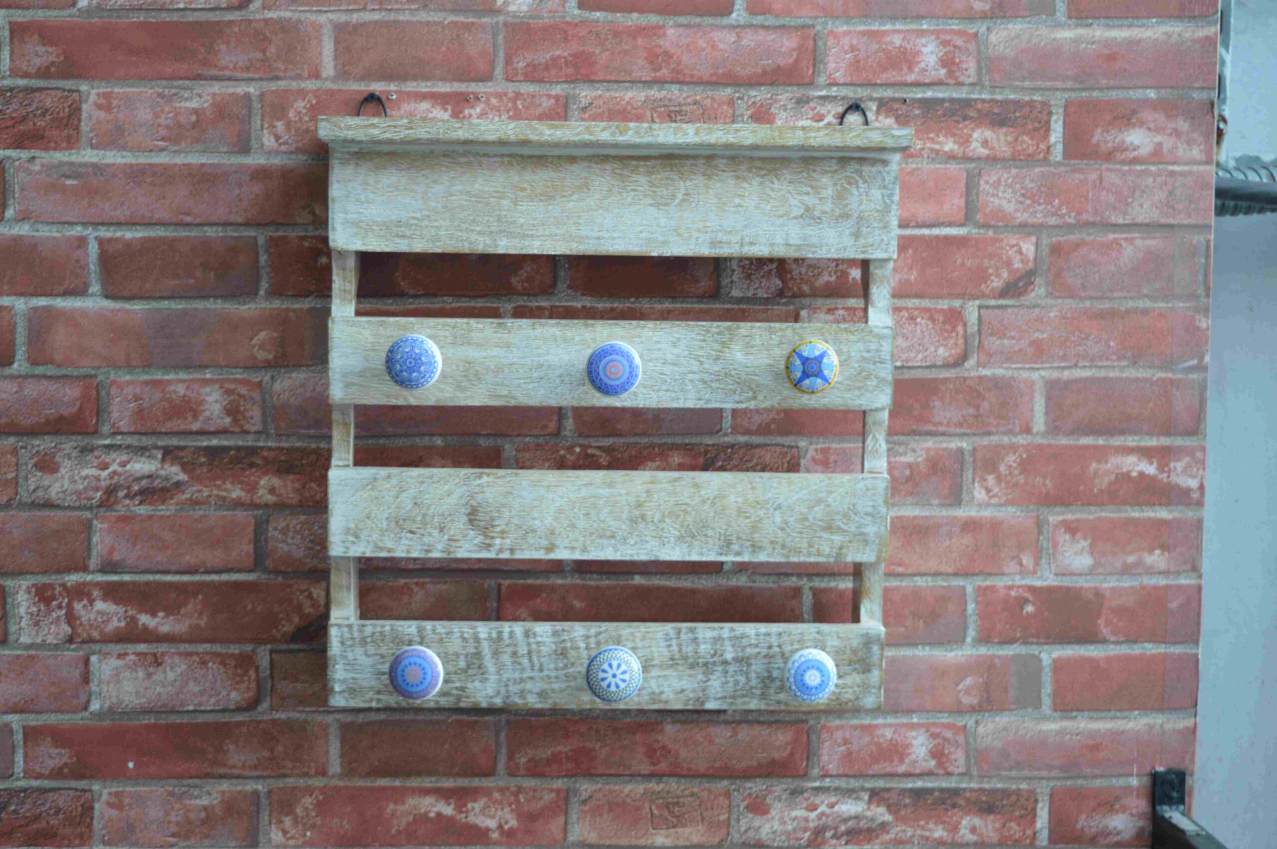 Antique Wooden Wall Hook Rack MHDW06