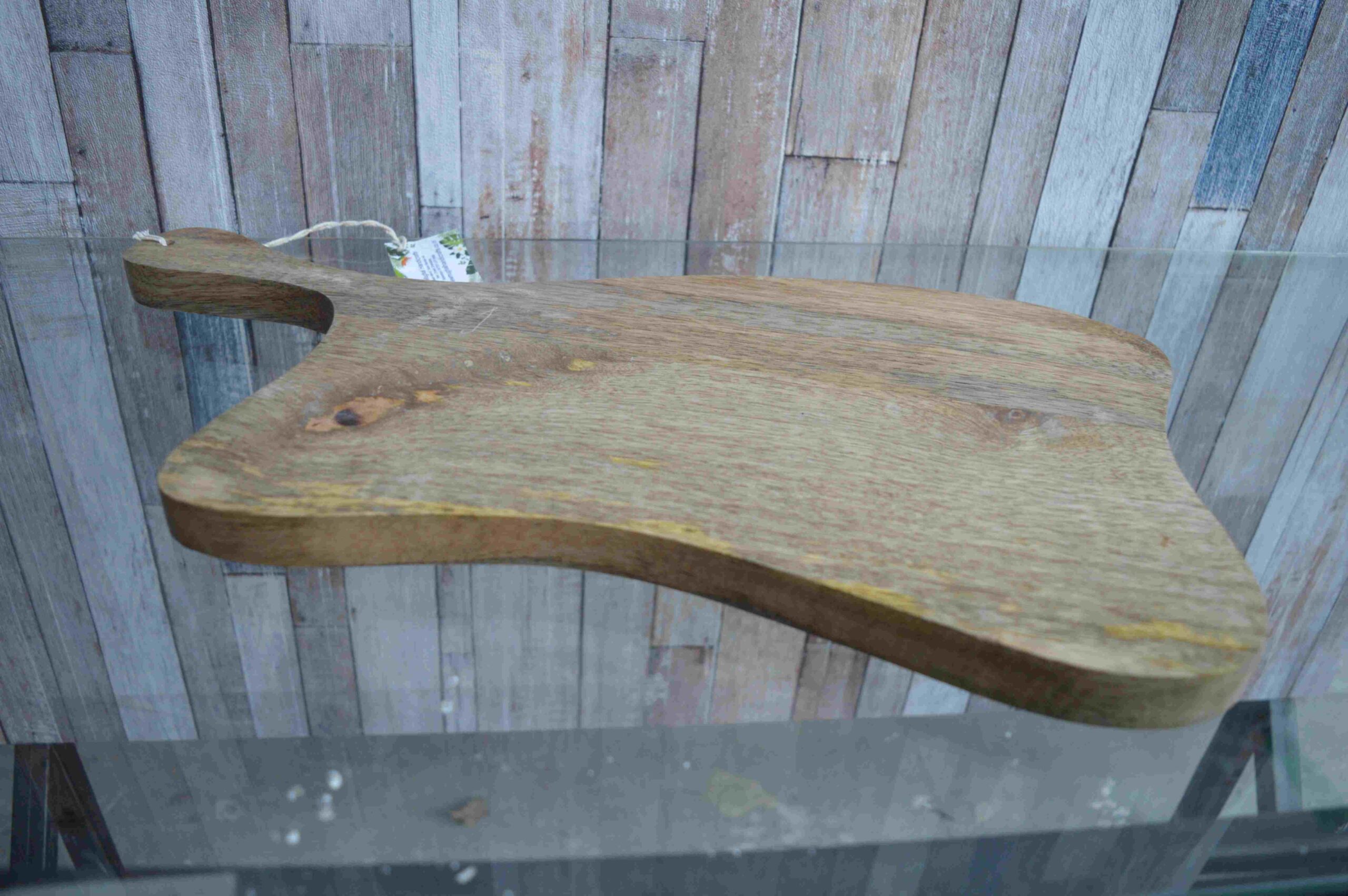Wooden Rectangular Curved Shape Chopping Board with Handle MHCPB06