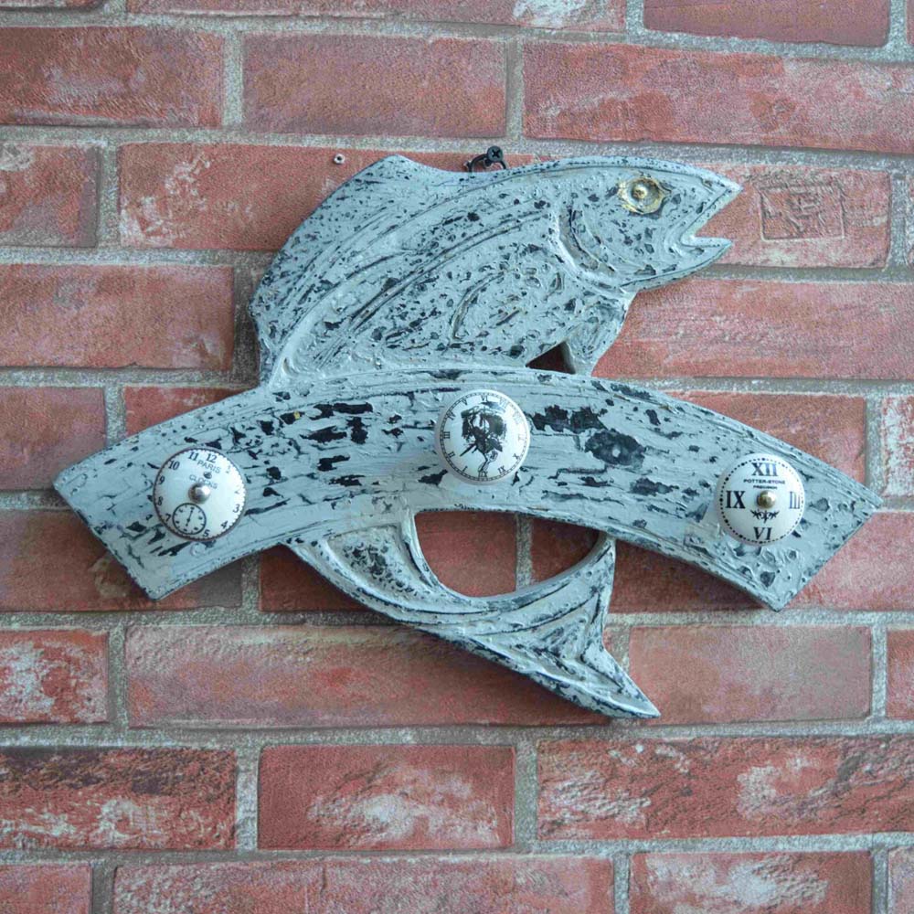 Antique Fish-Shaped Wall Hook Rack MHDW08